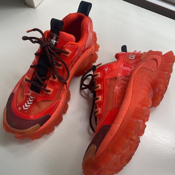 Caterpillar Intruder XL Orange Supercharged Chunky Y2k Sneakers - Picture 7 of 14